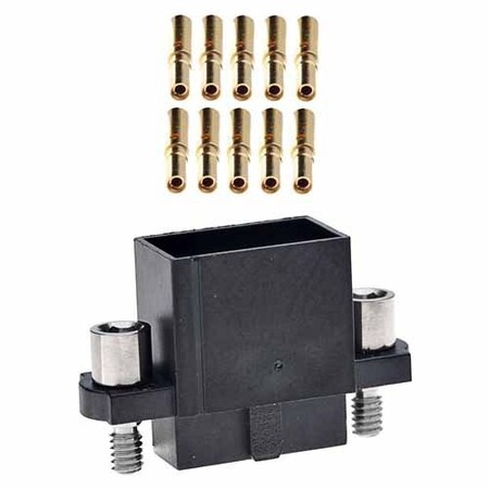 Harwin Board Connector, 12 Contact(S), 2 Row(S), Female, 0.079 Inch Pitch, Crimp Terminal, M2X0.4, Black M80-4851205